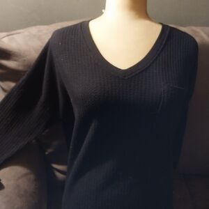 Calvin Klein Elegant Black V-Neck Sweater